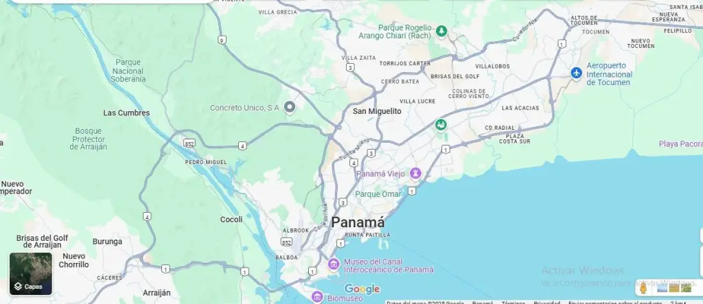 Mapa Servitecnicos Panamá